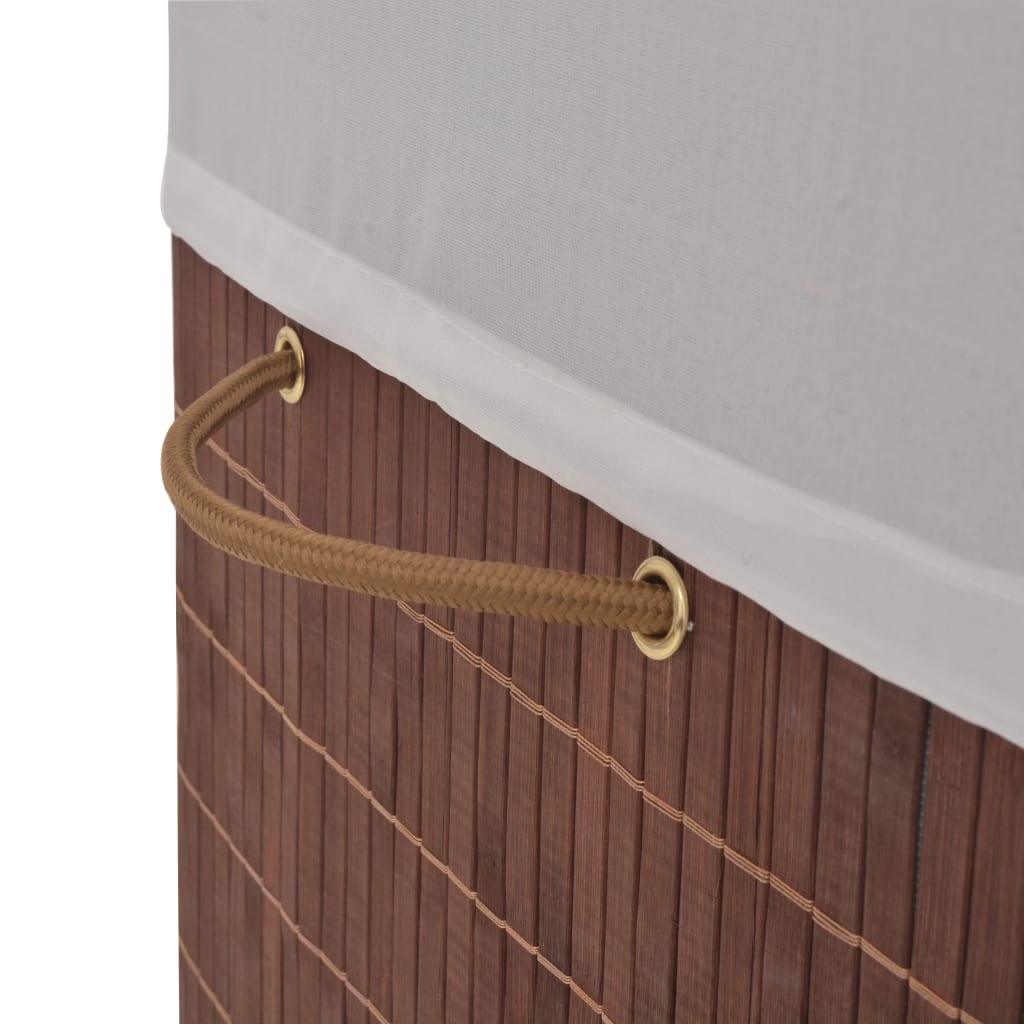 Bamboo Laundry Bin Rectangular Brown at Set Shop and Smile