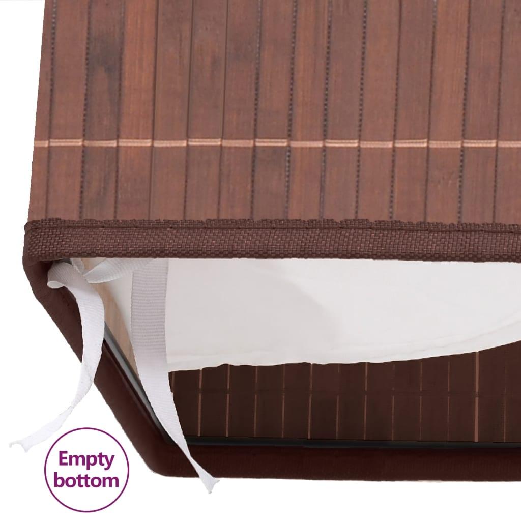 Bamboo Laundry Bin Rectangular Brown at Set Shop and Smile