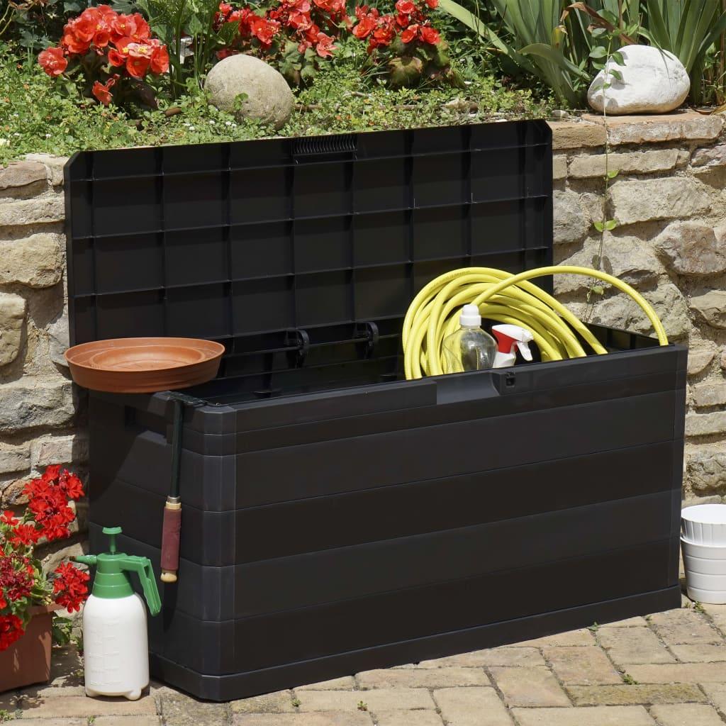 Patio Storage Box Black 46.1"x17.7"x22" at Set Shop and Smile