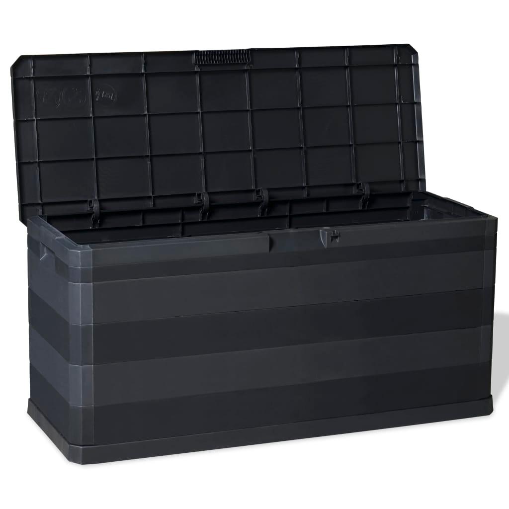 Patio Storage Box Black 46.1"x17.7"x22" at Set Shop and Smile