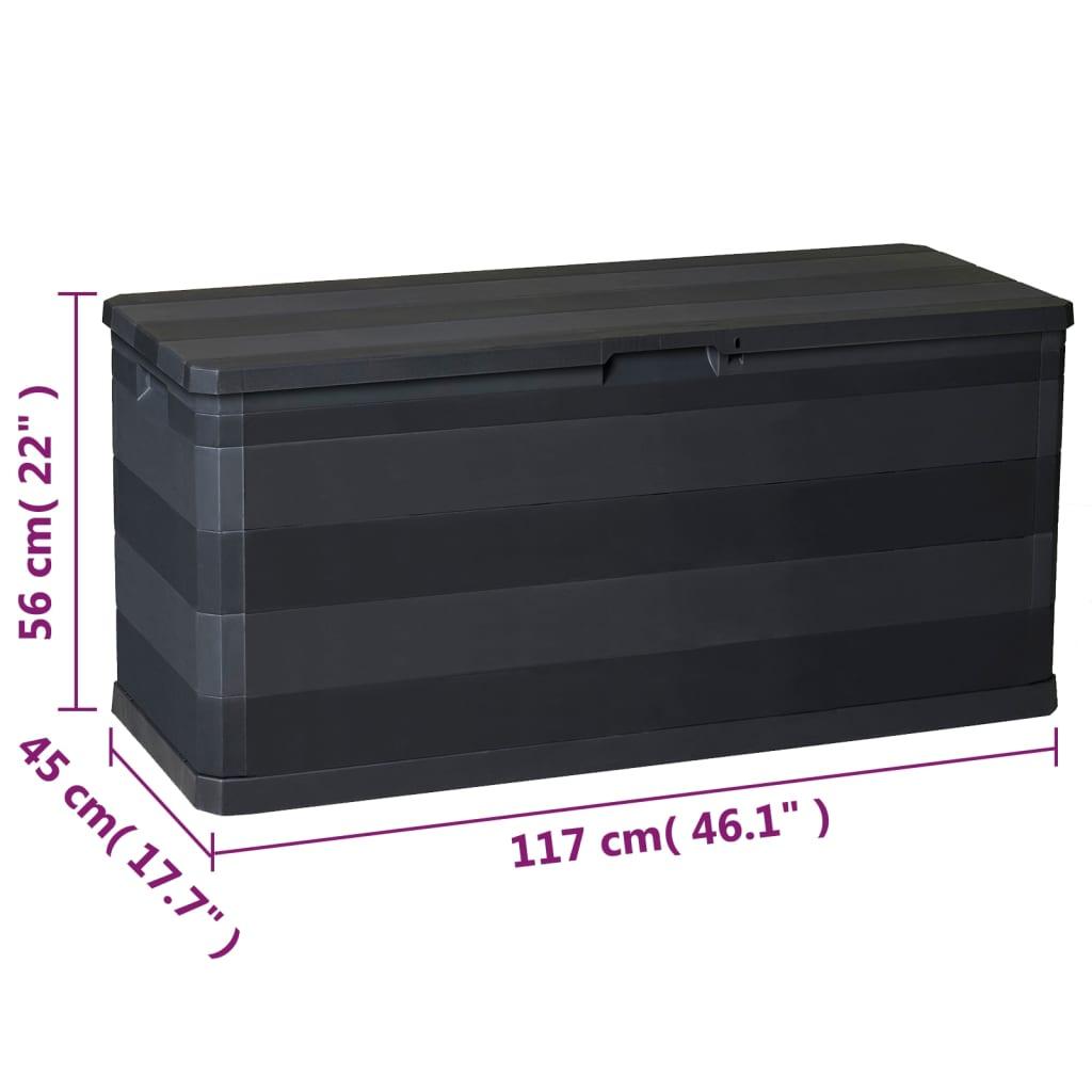 Patio Storage Box Black 46.1"x17.7"x22" at Set Shop and Smile