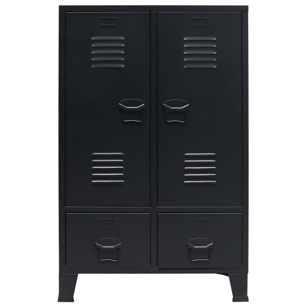 Wardrobe Metal Industrial Style 26.4"x13.8"x42.1" Black at Set Shop and Smile