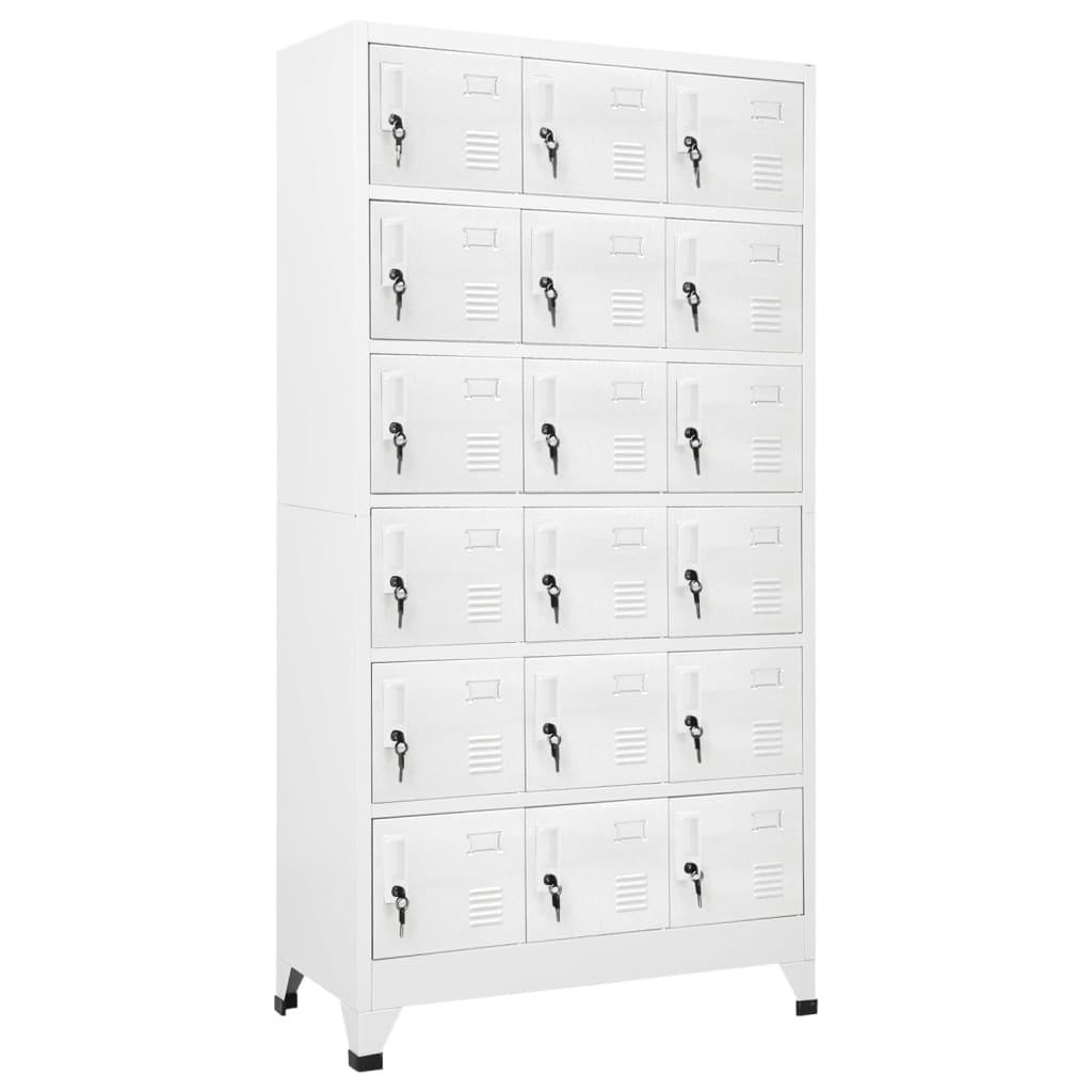 Locker Cabinet with 18 Compartments Metal 35.4"x15.7"x70.9" at Set Shop and Smile