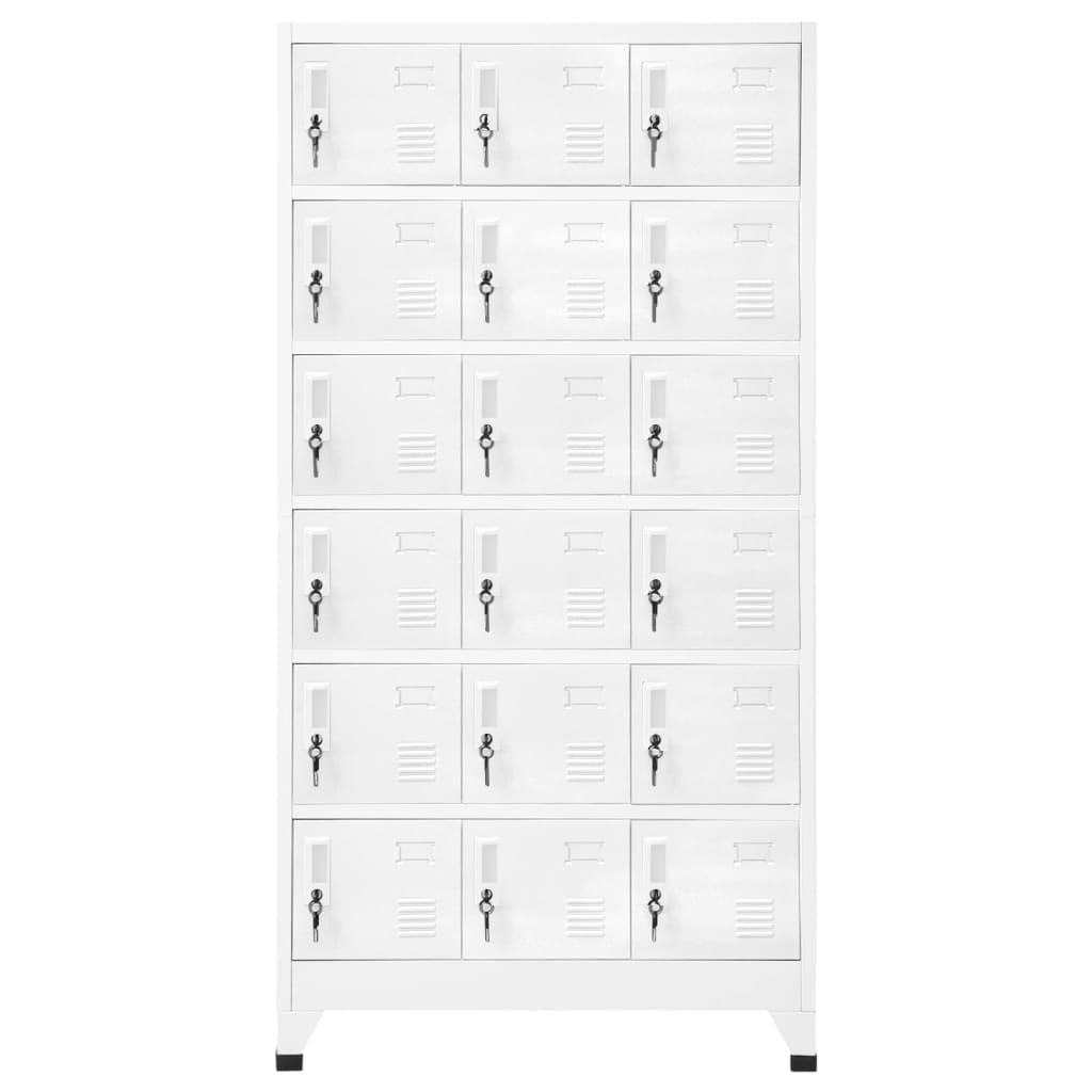 Locker Cabinet with 18 Compartments Metal 35.4"x15.7"x70.9" at Set Shop and Smile