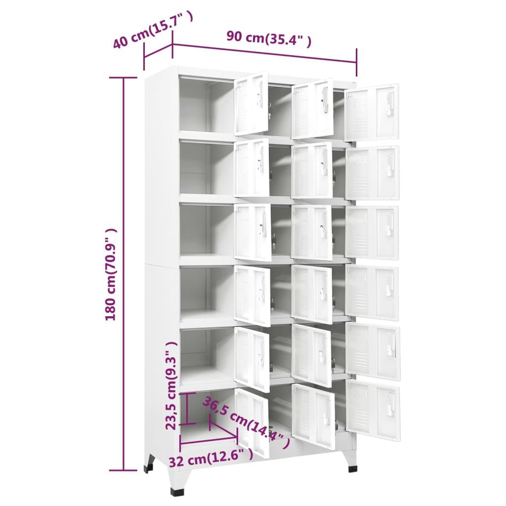 Locker Cabinet with 18 Compartments Metal 35.4"x15.7"x70.9" at Set Shop and Smile