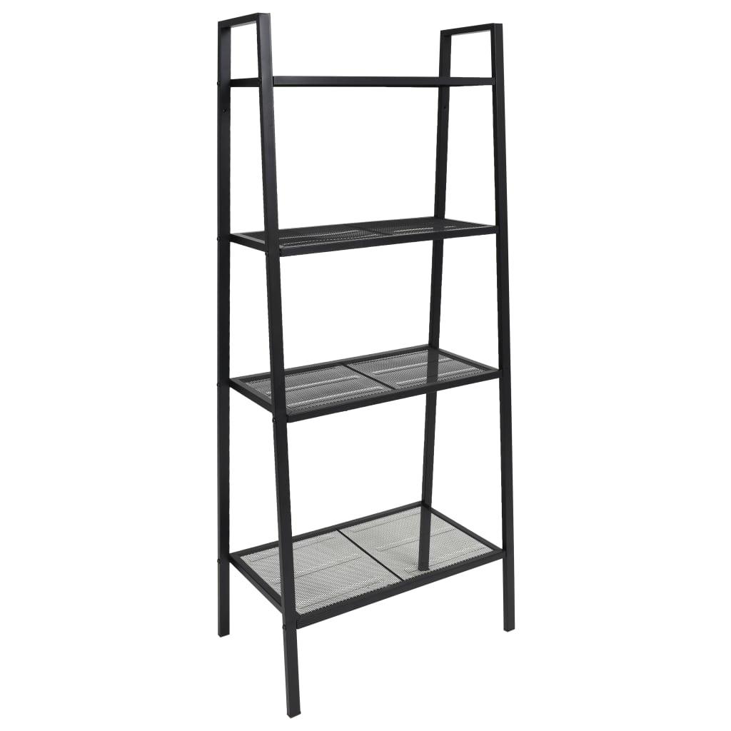 Ladder Bookcase 4 Tiers Metal Black at Set Shop and Smile