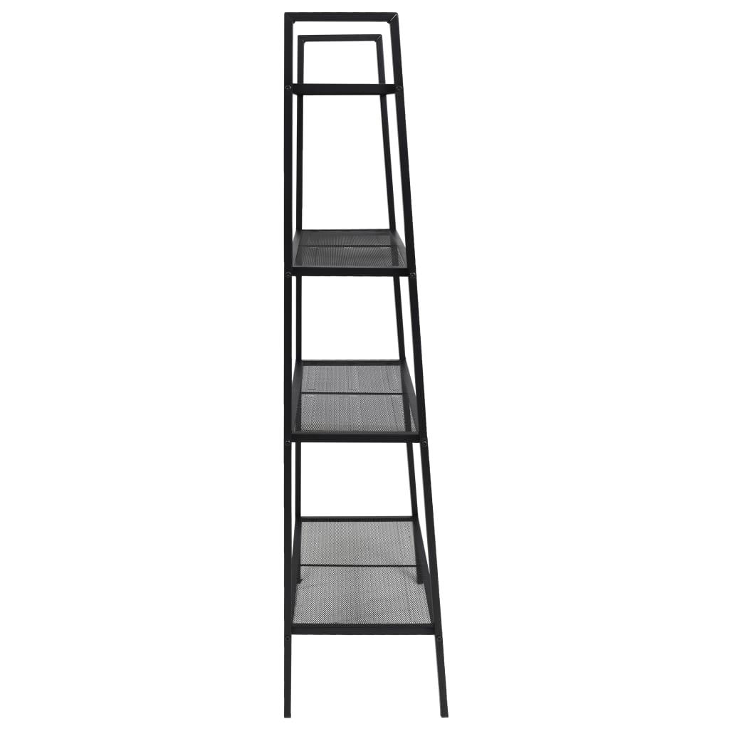 Ladder Bookcase 4 Tiers Metal Black at Set Shop and Smile