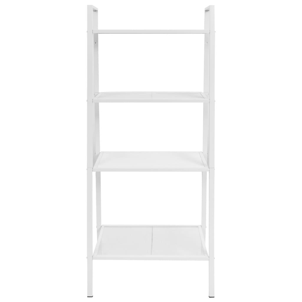 Ladder Bookcase 4 Tiers Metal White at Set Shop and Smile