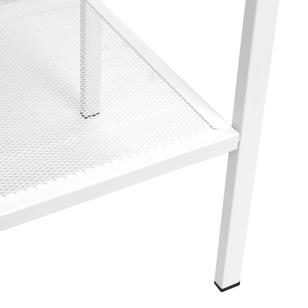 Ladder Bookcase 4 Tiers Metal White at Set Shop and Smile