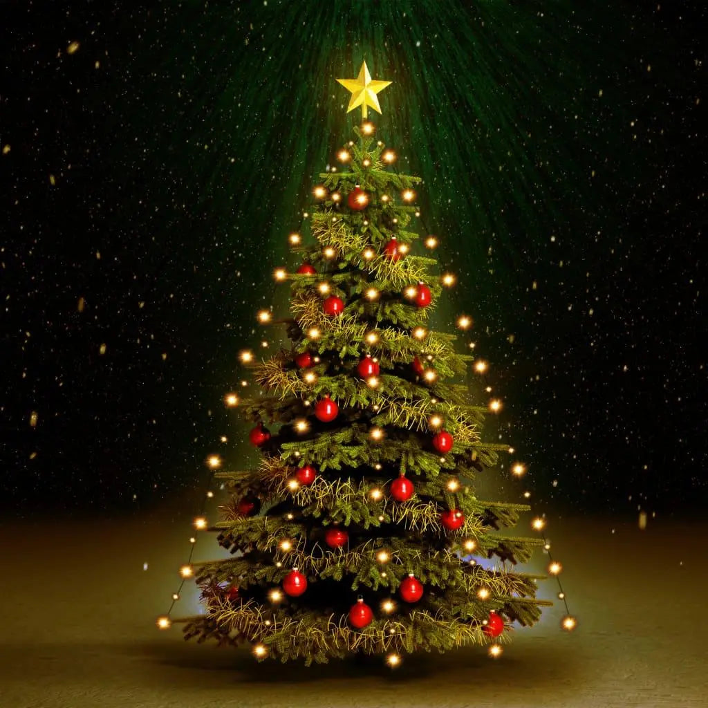 Christmas Tree Net Lights with 210 LEDs 82.7" at Set Shop and Smile