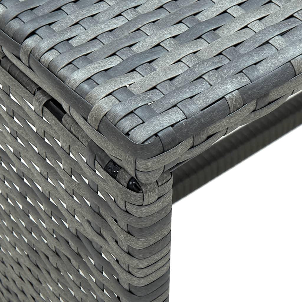 4 Piece Patio Lounge with Cushions Set Poly Rattan Gray at Set Shop and Smile