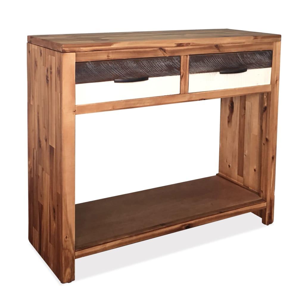 Console Table Solid Acacia Wood 33.9"x11.8"x29.5" at Set Shop and Smile