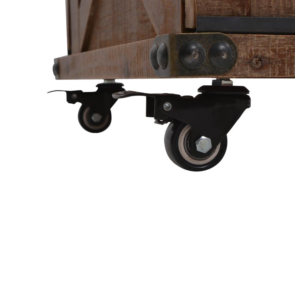 Coffee Table Solid Fir Wood 35.8"x20.1"x15" Brown at Set Shop and Smile