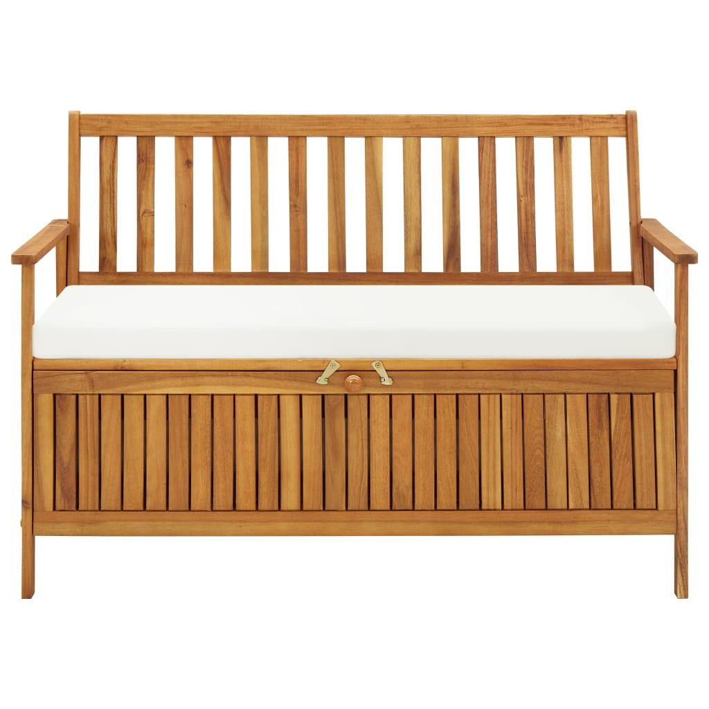 Patio Storage Bench Solid Acacia Wood 47.2"x24.8"x33.1" at Set Shop and Smile