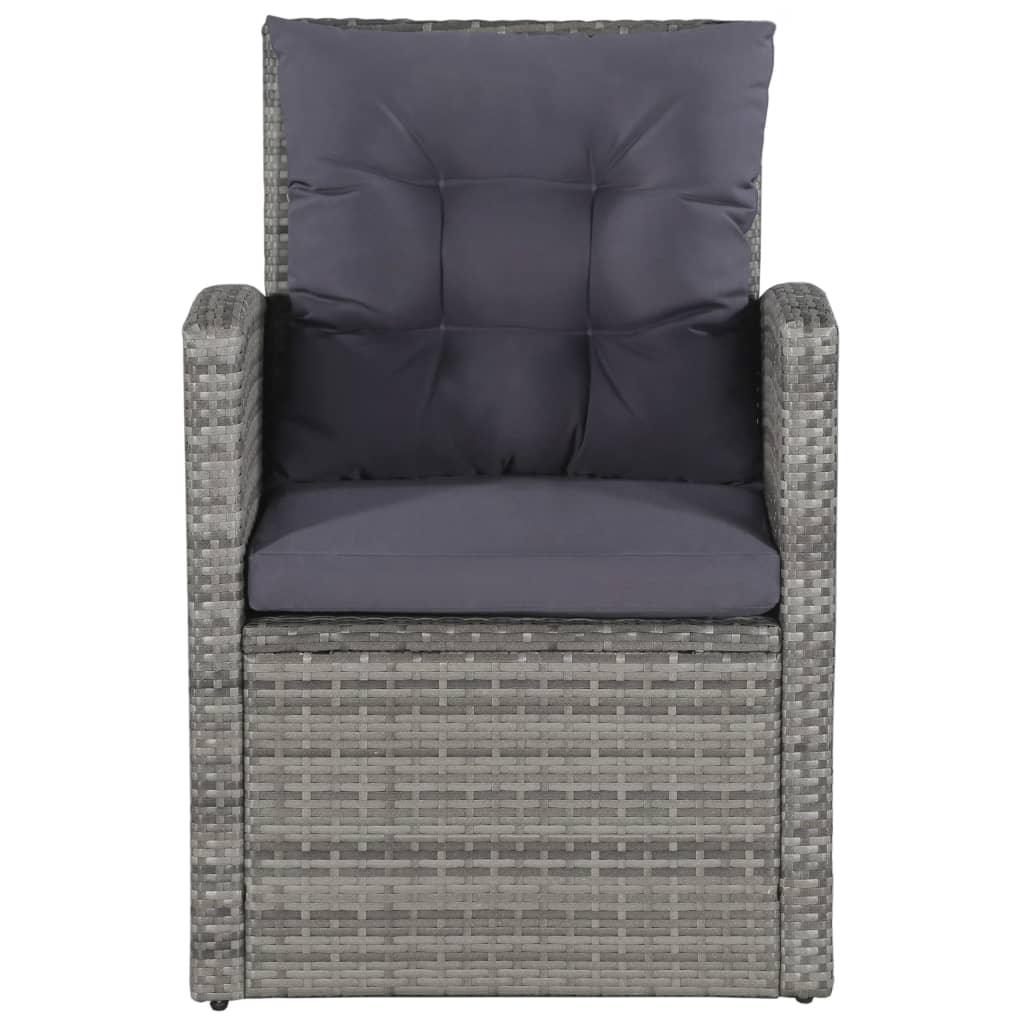 6 Piece Patio Lounge Set with Cushions Poly Rattan Gray at Set Shop and Smile