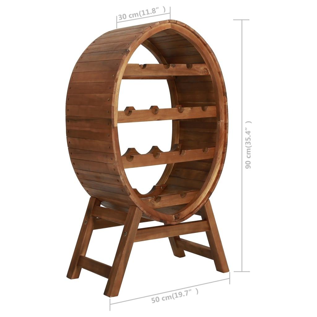 Wine Rack 13 Bottles Solid Acacia Wood at Set Shop and Smile