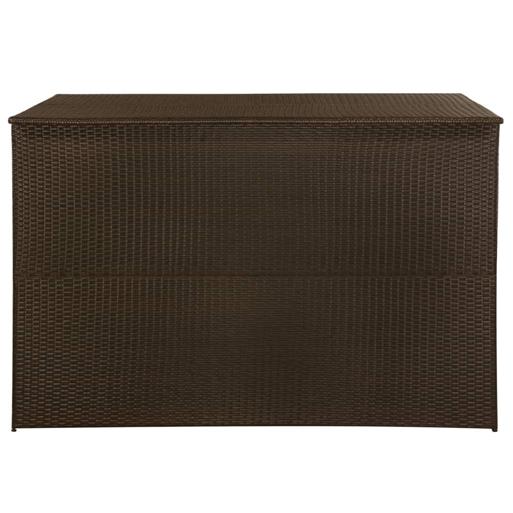 Patio Storage Box Brown 59"x39.4"x39.4" Poly Rattan at Set Shop and Smile