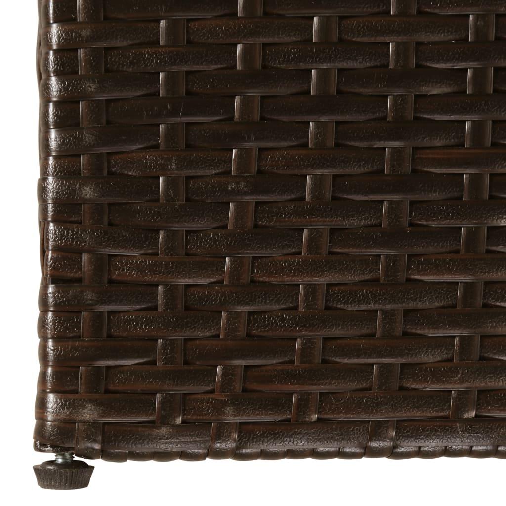 Patio Storage Box Brown 59"x39.4"x39.4" Poly Rattan at Set Shop and Smile