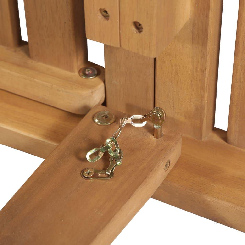 Folding Sun Lounger Solid Acacia Wood at Set Shop and Smile