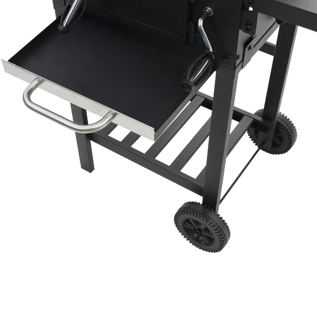 Charcoal-Fueled BBQ Grill with Bottom Shelf Black at Set Shop and Smile