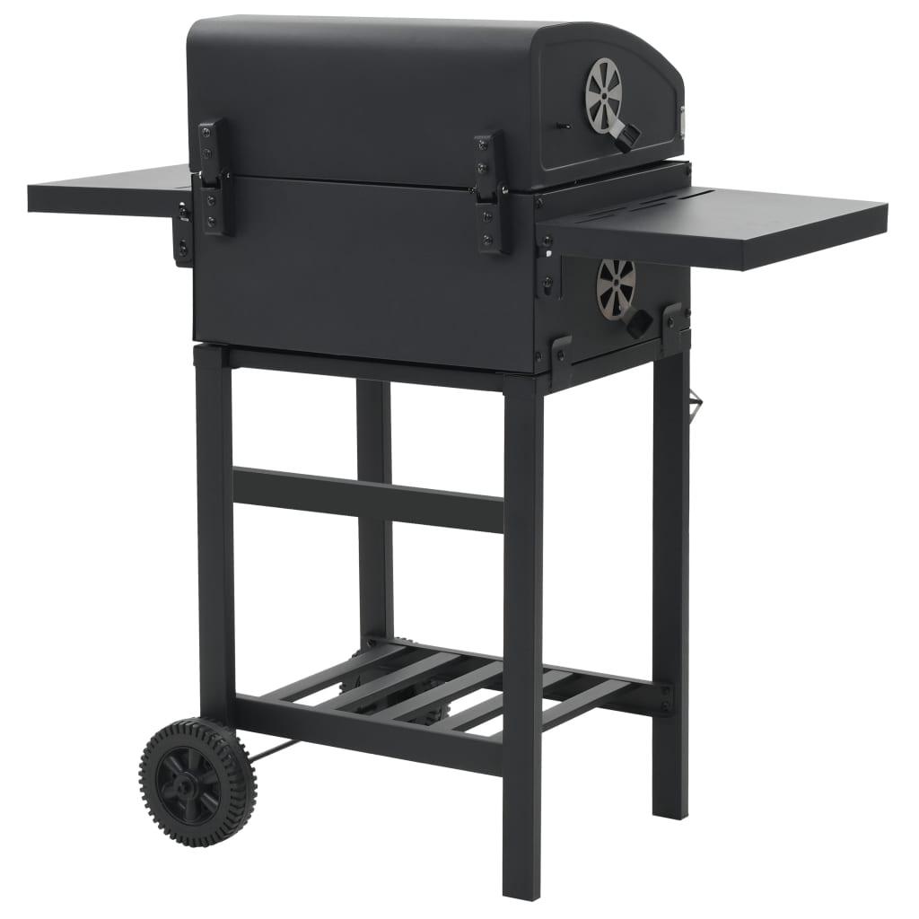 Charcoal-Fueled BBQ Grill with Bottom Shelf Black at Set Shop and Smile
