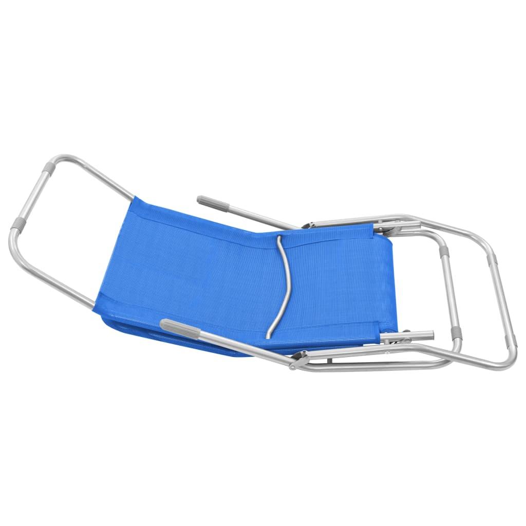 Folding Sun Loungers 2 pcs Textilene Blue at Set Shop and Smile