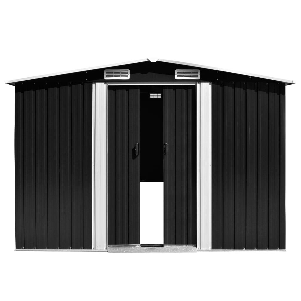 Garden Shed 101.2"x192.5"x71.3" Metal Anthracite at Set Shop and Smile