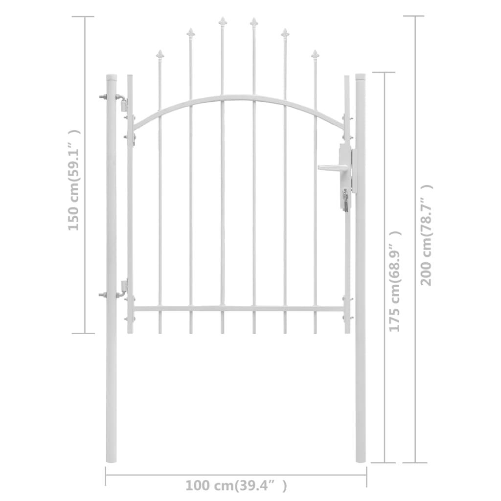 Garden Gate Steel 39.4"x78.7" White at Set Shop and Smile