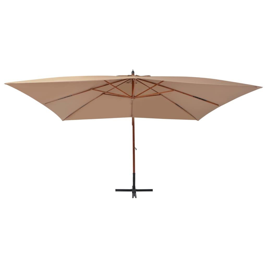 Cantilever Umbrella with Wooden Pole 157.5"x118.1" Taupe at Set Shop and Smile
