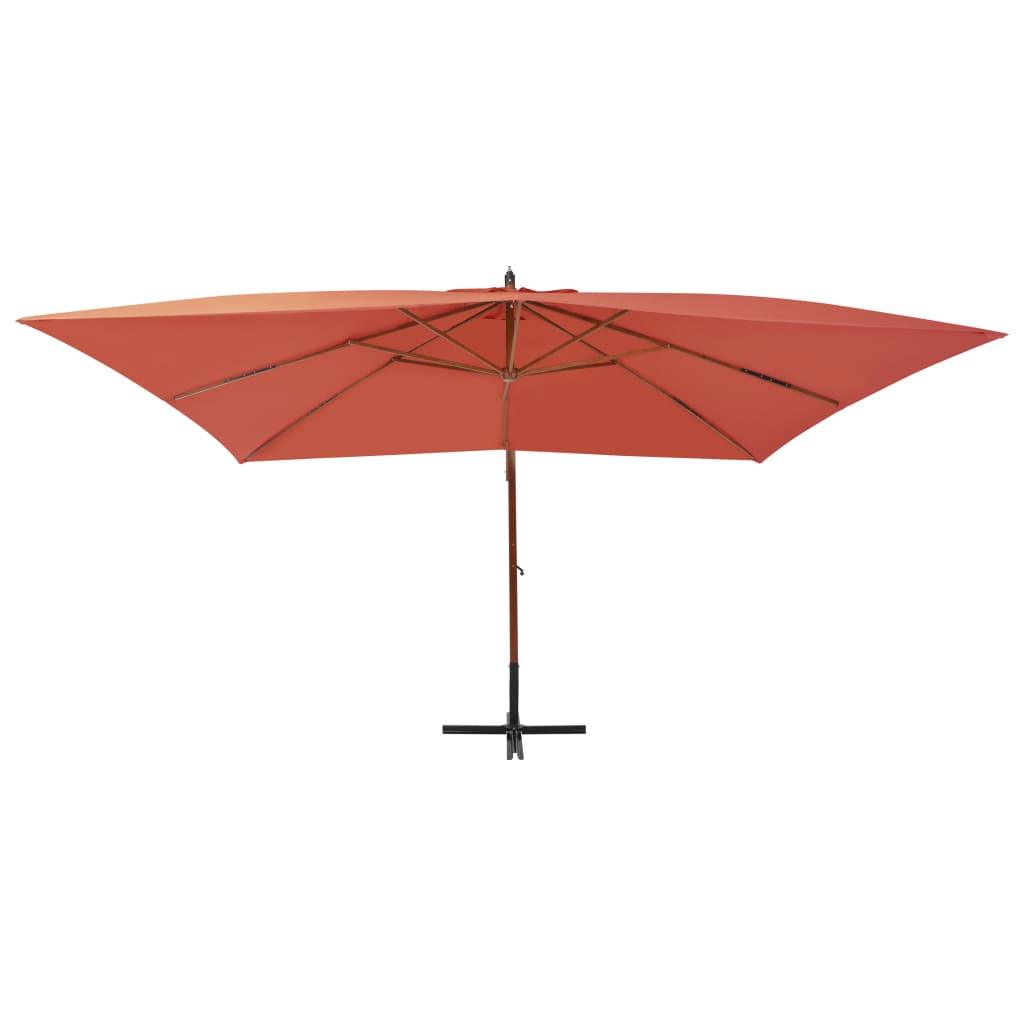 Cantilever Umbrella with Wooden Pole 157.5"x118.1" Terracotta at Set Shop and Smile