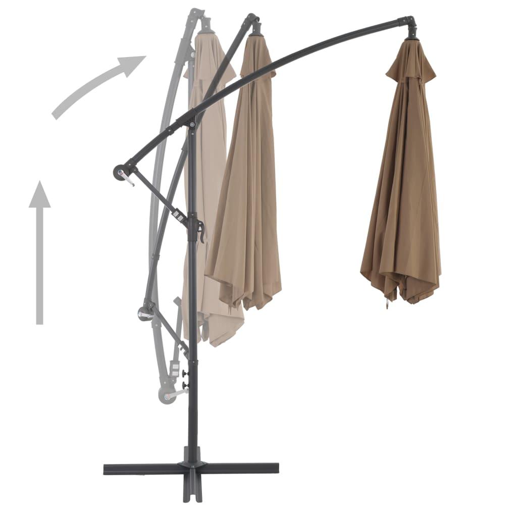 Cantilever Umbrella with Aluminum Pole 118.1" Taupe at Set Shop and Smile