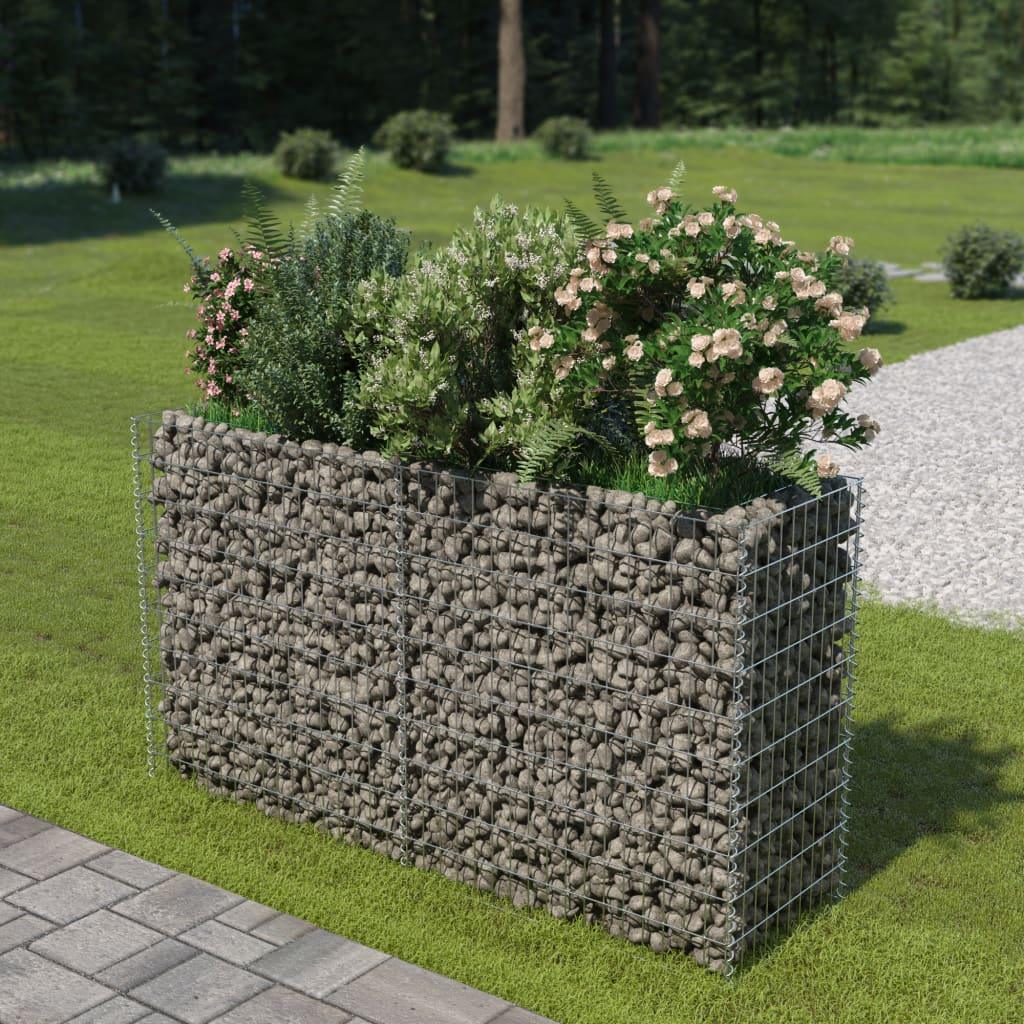 Gabion Raised Bed Galvanized Steel 70.9"x19.7"x39.4" at Set Shop and Smile