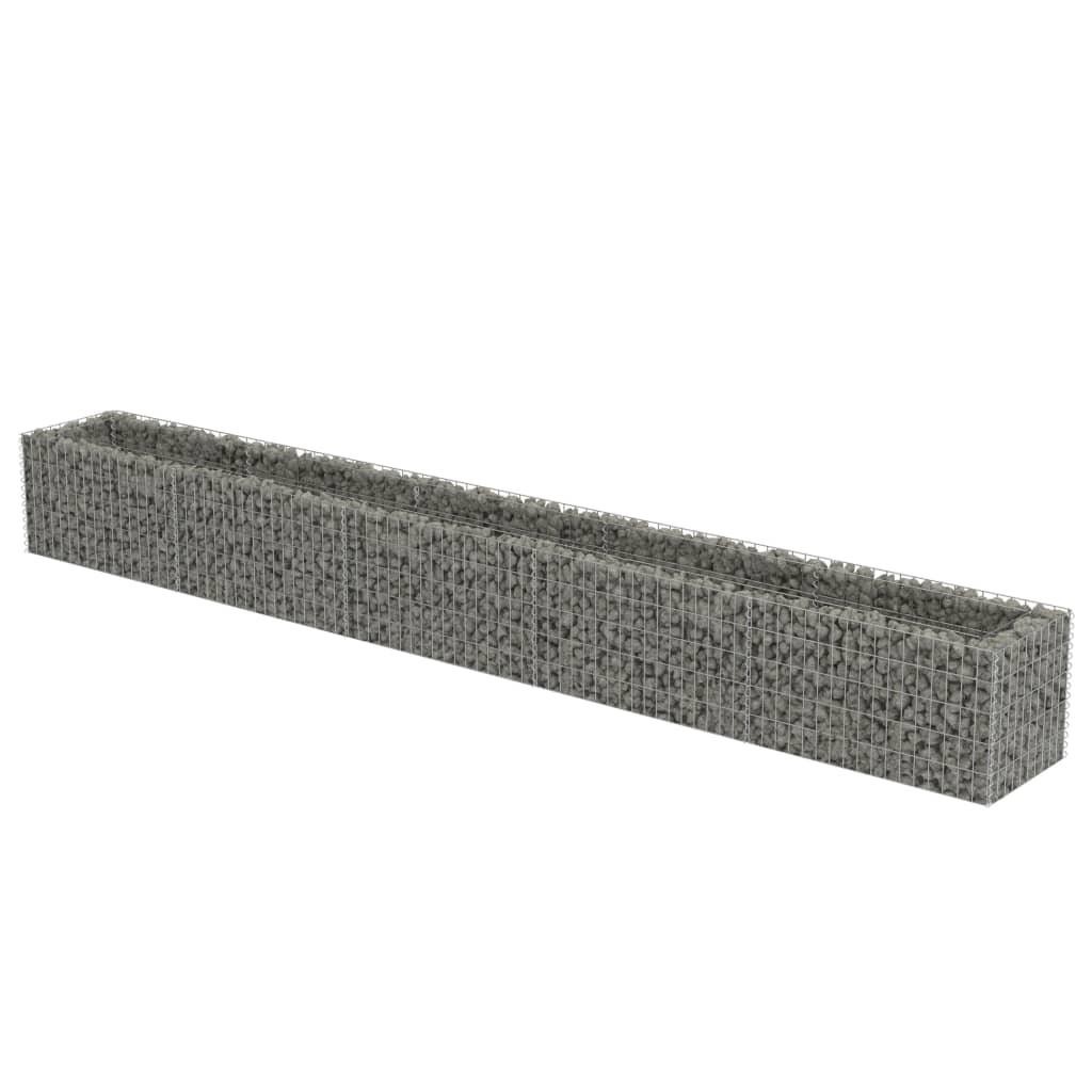 Gabion Raised Bed Galvanized Steel 177.2"x19.7"x19.7" at Set Shop and Smile
