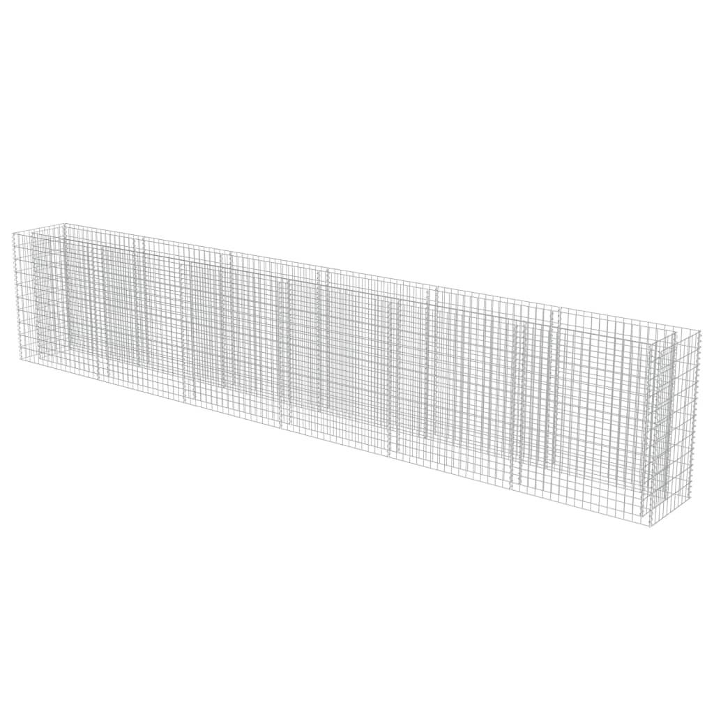 Gabion Raised Bed Galvanized Steel 212.6"x19.7"x39.4" at Set Shop and Smile
