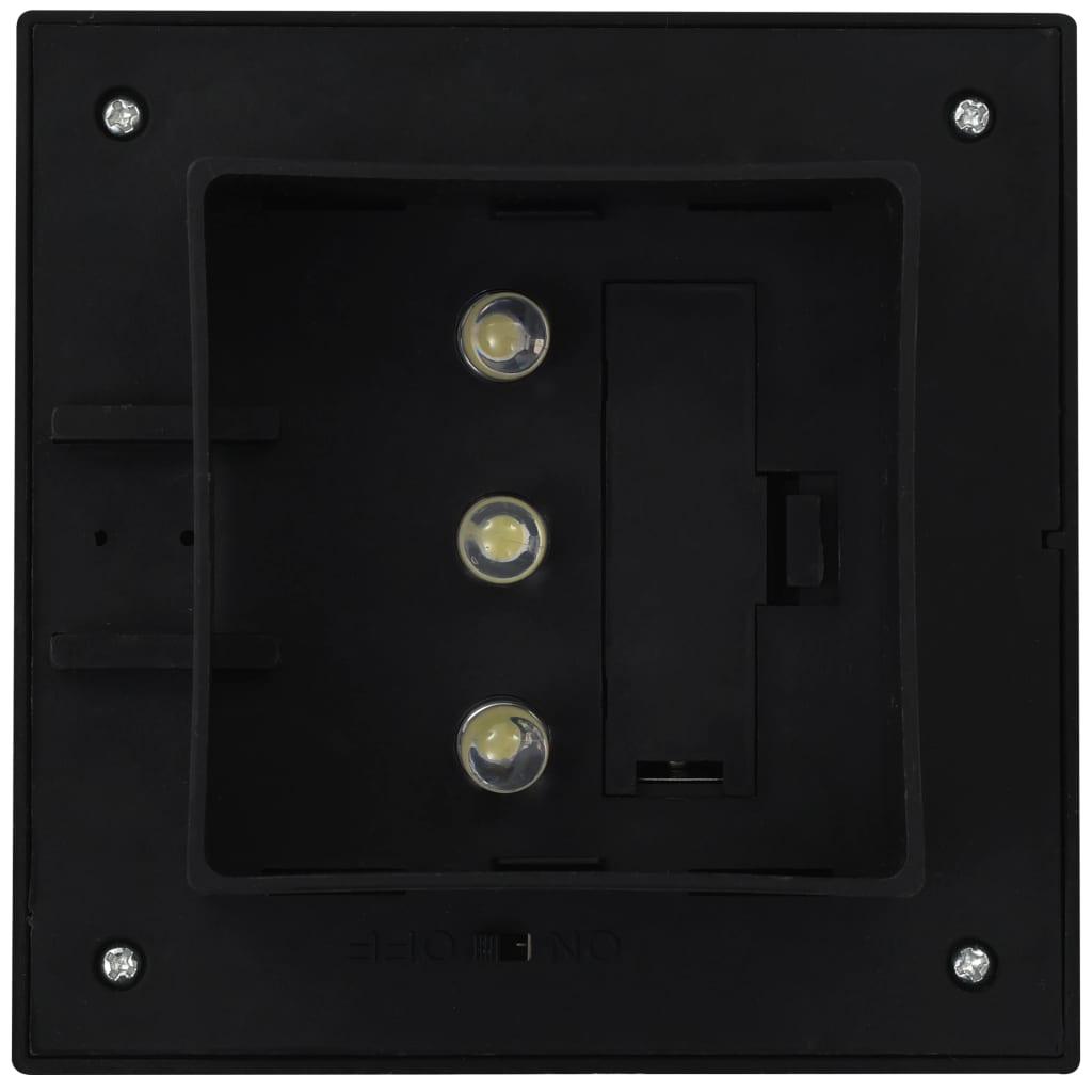 Outdoor Solar Lamps 6 pcs LED Square 4.7" Black at Set Shop and Smile