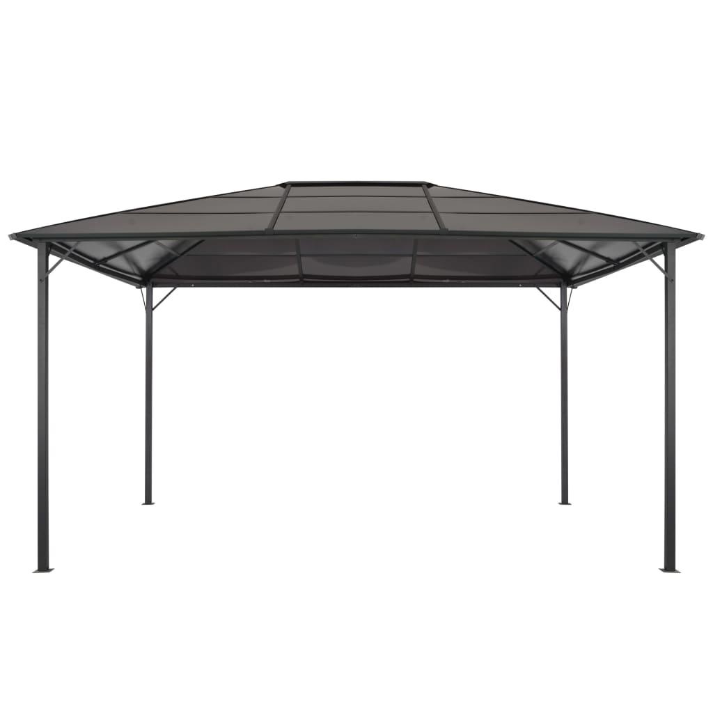 Gazebo with Roof Aluminum 13.1'x9.8'x8.5' Black at Set Shop and Smile