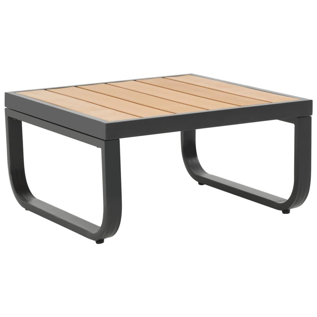 2 Piece Patio Corner Sofa Set with Cushions Aluminum WPC at Set Shop and Smile