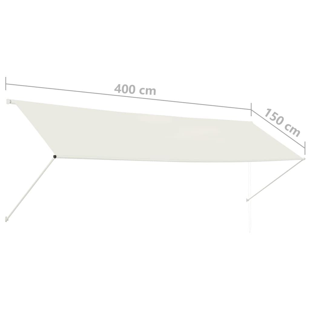 Retractable Awning 157.5"x59.1" Cream at Set Shop and Smile
