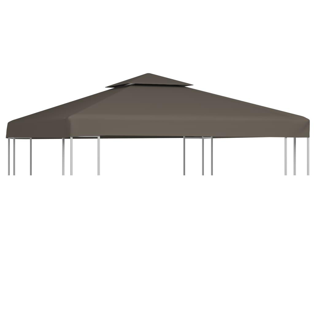 2-Tier Gazebo Top Cover 1 oz/ft² 9.8'x9.8' Taupe at Set Shop and Smile