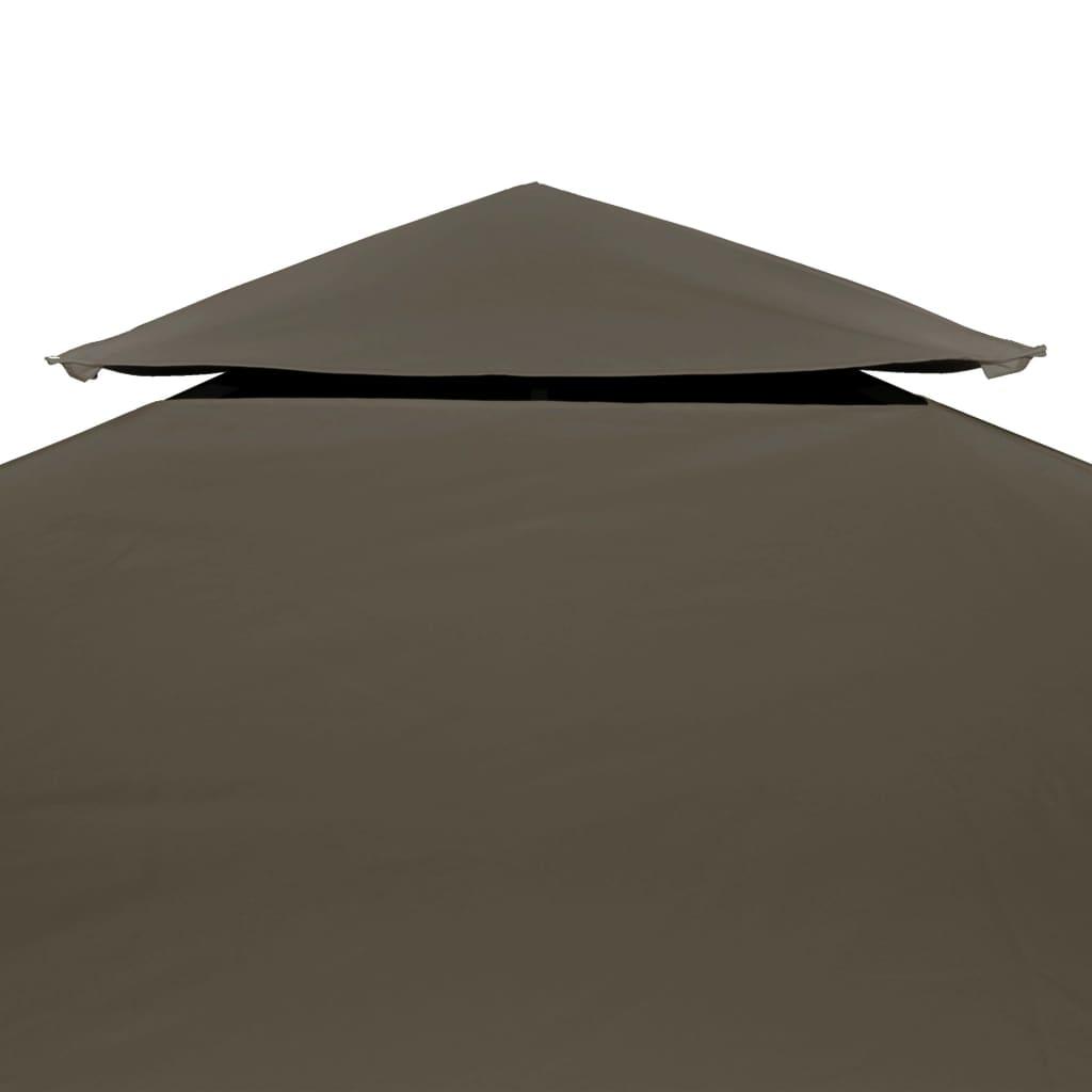 2-Tier Gazebo Top Cover 1 oz/ft² 9.8'x9.8' Taupe at Set Shop and Smile