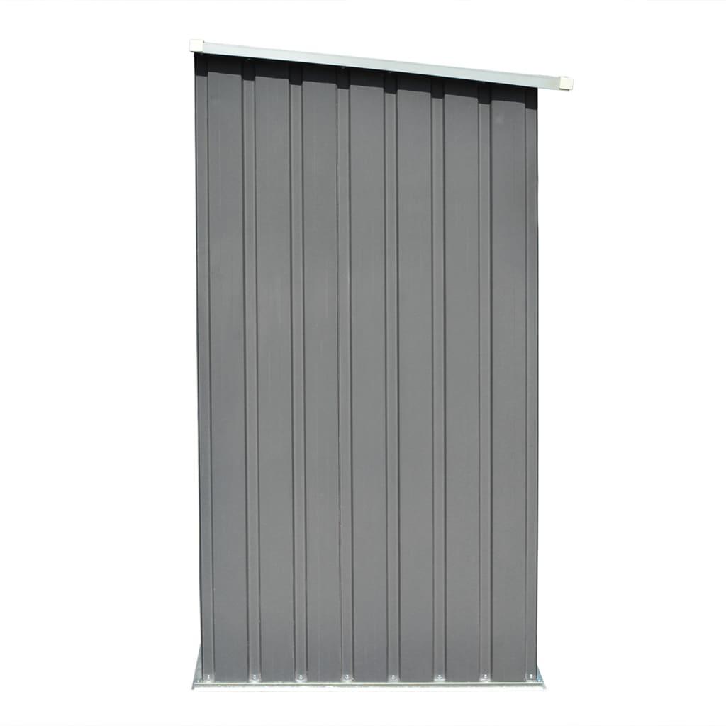 Garden Log Storage Shed Galvanized Steel 64.2"x32.7"x60.6" Gray at Set Shop and Smile
