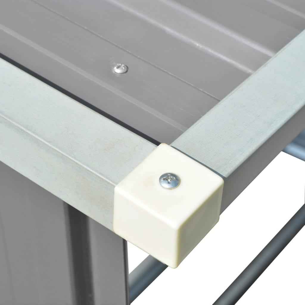 Garden Log Storage Shed Galvanized Steel 64.2"x32.7"x60.6" Gray at Set Shop and Smile