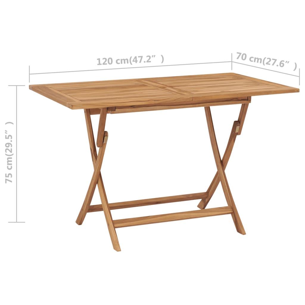 Folding Patio Table 47.2"x27.6"x29.5" Solid Teak Wood at Set Shop and Smile