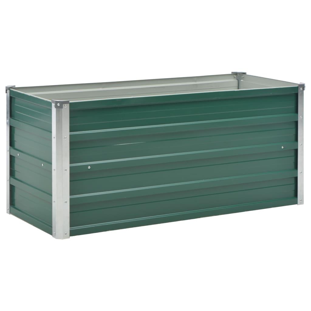 Garden Raised Bed Galvanized Steel 39.4"x15.7"x17.7" Green at Set Shop and Smile
