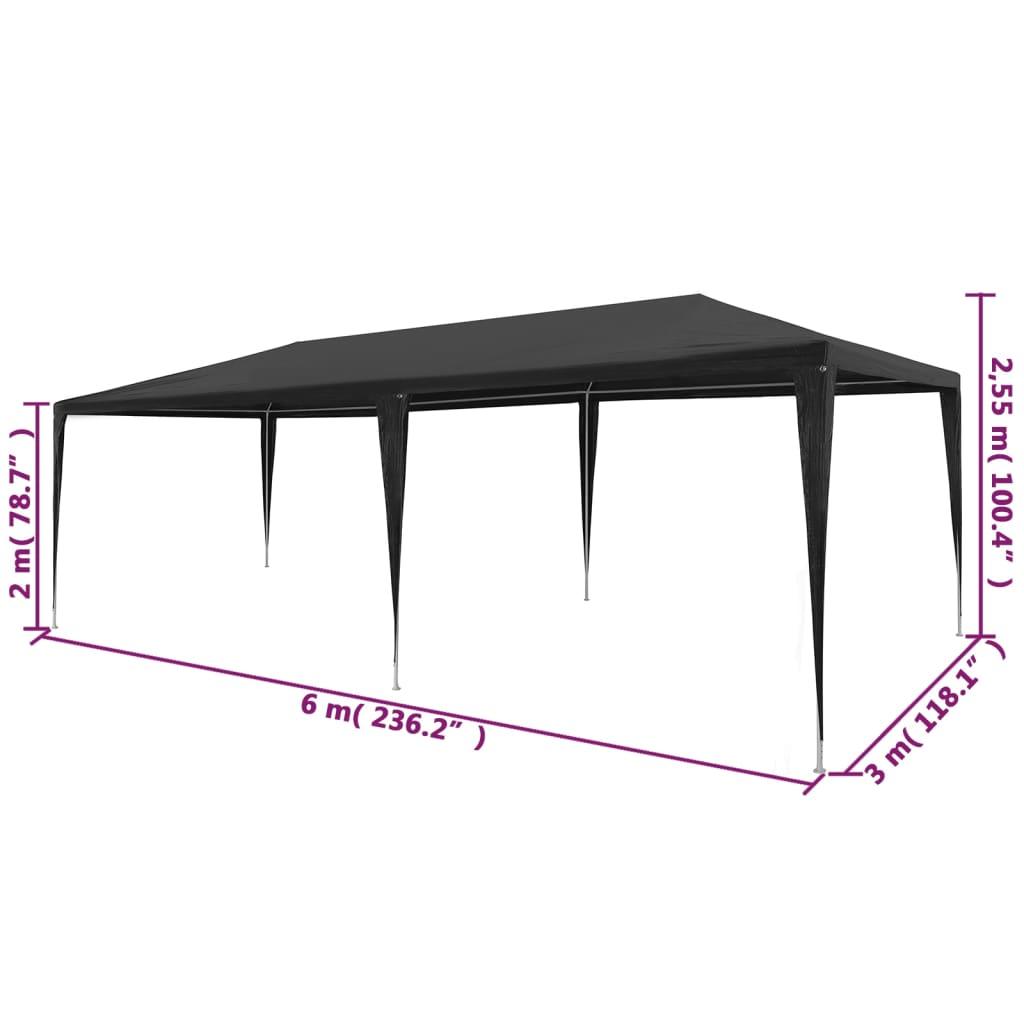 Party Tent PE Anthracite 9'10"x19'8" at Set Shop and Smile
