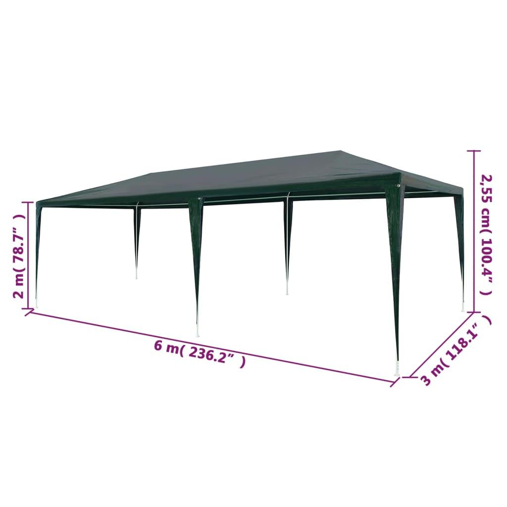 Party Tent PE Green 9'10"x19'8" at Set Shop and Smile