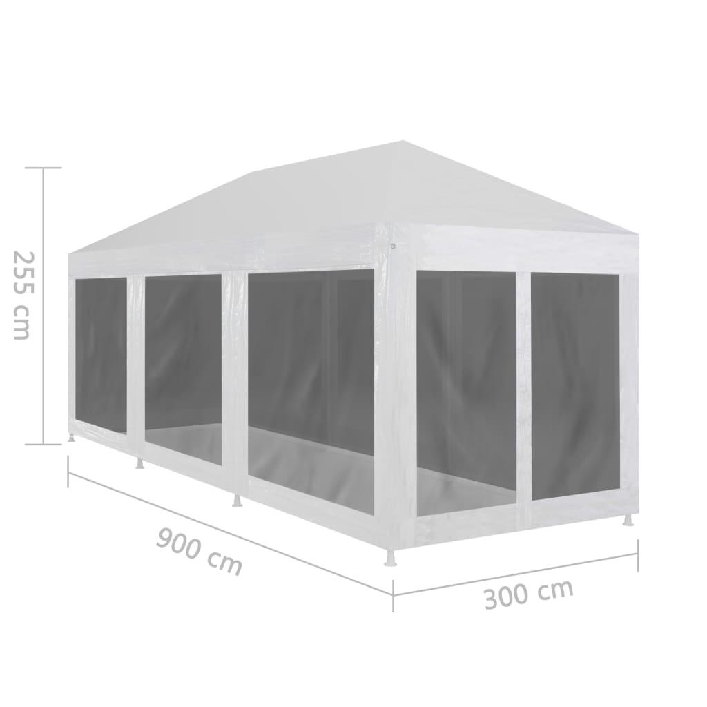 Party Tent with 8 Mesh Sidewalls 29.5' x 9.8' at Set Shop and Smile
