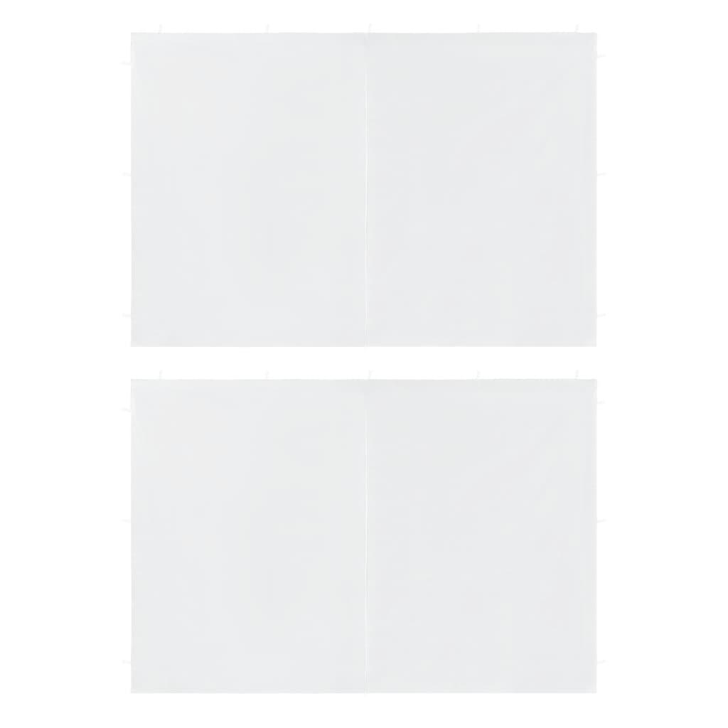 Party Tent Sidewall 2 pcs with Zipper PE White at Set Shop and Smile