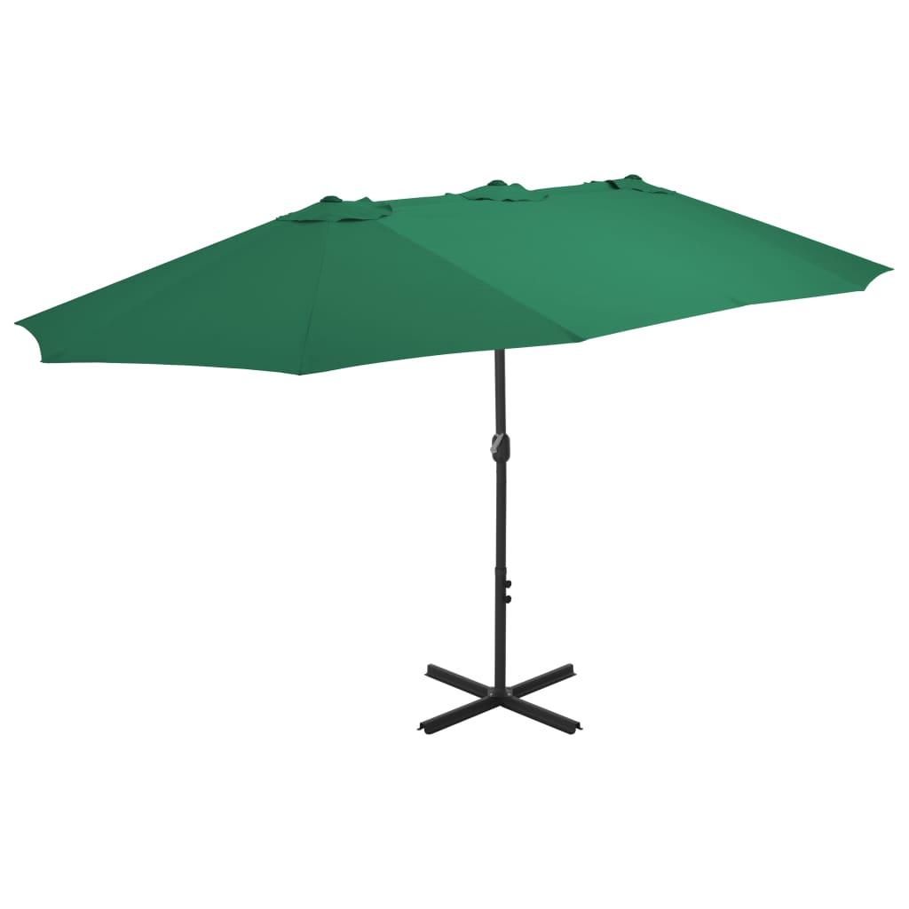 Outdoor Parasol with Aluminum Pole 181.1"x106.3" Green at Set Shop and Smile