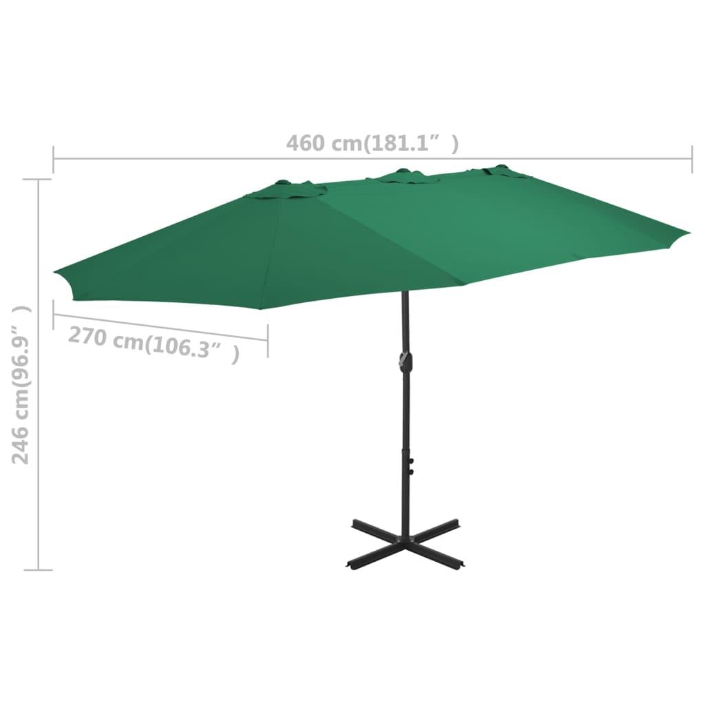 Outdoor Parasol with Aluminum Pole 181.1"x106.3" Green at Set Shop and Smile